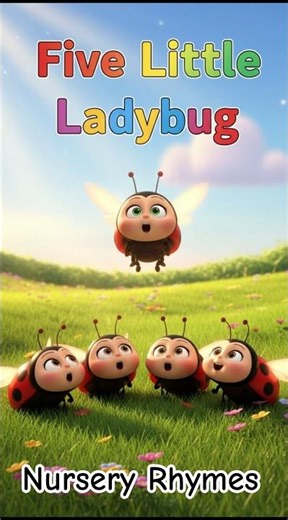 Five Little Ladybugs 🐞 | Cute Nursery Rhymes for Kids | Ladybug Counting Song | FS Rhymes