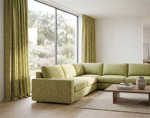 Textured Lime Green Upholstery Fabric, Heavy Cotton Linen Blend for Sofas - Etsy