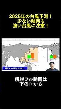 ダイジェスト版【台風】2025年の台風は強い！？発生数や発生時期について詳しく 気象予報士解説 (2025年3月9日昼配信) #マニアック天気 #台風 #天気予報 #気象予測