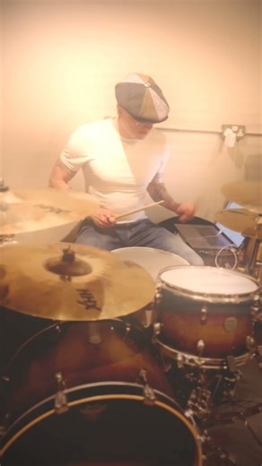 I fell over onto the drum stool and accidentally played some rusty loosey-goosey jams. 🥁😈💜 | Dave McPherson