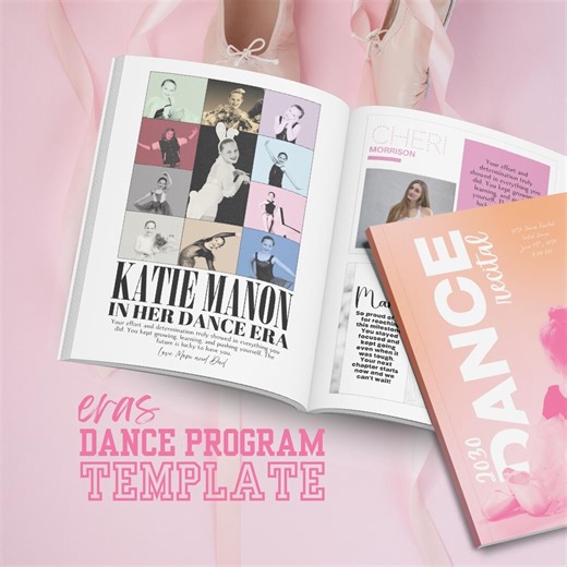 Full Page Dance Recital Program Ad Template | Dance Mom Shout Out for Swiftie Eras Tribute, Competitive Dancer Keepsake Gift - Etsy