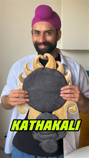 ✨KATHAKALI DETACHABLE MASK ✨ . . I created this Kathakali detachable mask that can be added to any outfit and elevate your style ! The mask is completely created with all the left over fabrics in my studio - a mission something so close to my heart to create things as much as I can out of fabric waste ! Kathakali is a classical Indian dance drama originating from Kerala, blending dance, music, acting, and dramatic storytelling. It’s known for its intricate hand gestures, facial expressions, and 