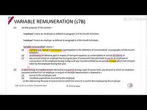 Part 14-Special Deductions - Variable Remuneration - s7B (3min)