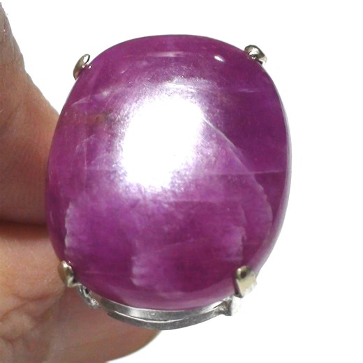 Handmade 53.90 Ct Cherry Pink Ruby Ring - 925 Sterling Silver, Size 6.5 - Etsy