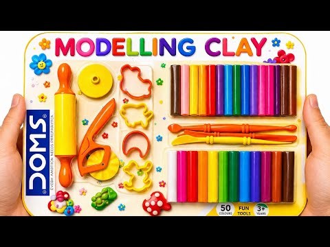DOMS Clay Unboxing 😍 Super Satisfying ASMR | Rainbow Colors