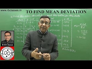 Class 11 Maths Find mean deviation about mean and median