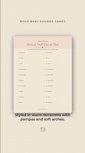 Boho Baby Shower Games Printable - 20 Games #Shorts