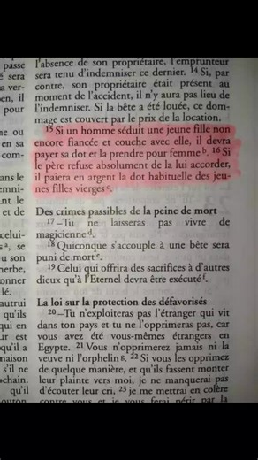 Exode 22:15-16 et l'amour de Jésus