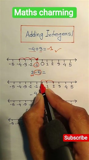 Adding integers, #addinginteger #maths #adding #integers #mathstricks