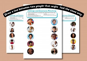 Emotions Matching Worksheet: Mental Health Conversation Starter (PDF) - Etsy Canada