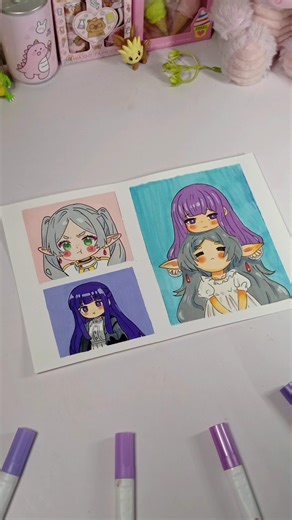 Frieren & Fern color work #frieren #イラスト #イラストメイキング #創作 #アニメ #鬼滅の刃