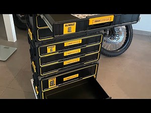 DeWalt Toughsystem 2.0 with drawers stacking system and my tools & electric tools.