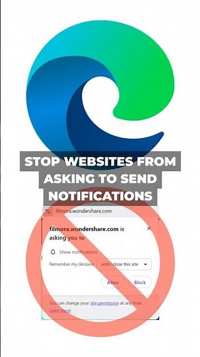 How to stop websites from asking to send notifications in Microsoft Edge