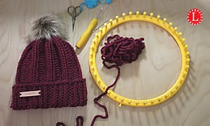 Easy Rib Stitch Hat Pattern Video - LoomaHat.com