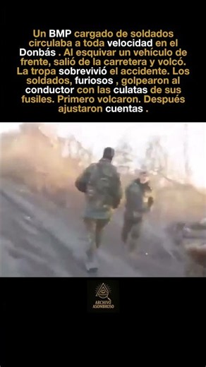 Un BMP volcó en el conflicto del Donbás al esquivar un vehículo a alta velocidad