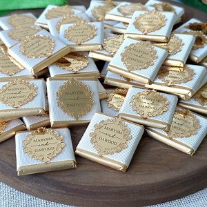 Engagement Favor Personalized Chocolate, Custom Guest Gifts for Wedding Ceremony - Etsy