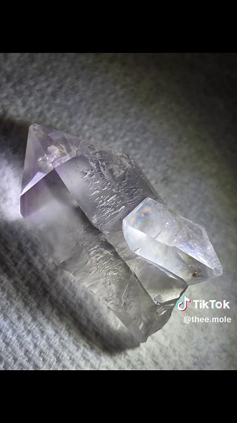 Not interested in double terms? Looking for something a little more purple and thicc?? I got you covered, with this beautiful amethyst phantom terminated, mounted crystal with fully terminated side car. Hosting an all natural iris(rainbow) connection point, not only with you be able to enjoy a beautiful chunk of purple mounted beauty straight from the PNW, you'll get your very own inclusion of iron oxide, and pyrite! No gimmicks, no modifications(other then personally mounting the specimen of co