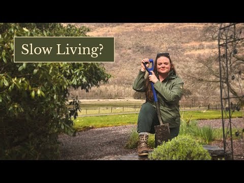 Slow living or just hard work? | Tackling a garden in the Scottish Highlands, baking & chasing lambs