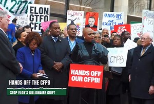 You may have never heard of the Consumer Financial Protection Bureau, but they’ve been working hard for you: “They are the same agency that got banks to cap overdraft fees, they take on scammers that are after our elders’ money, they stopped medical debt from dinging your credit report.” - Rep. Pressley | Indivisible Guide
