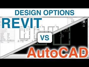 Design option basics, workflow in Revit vs AutoCAD - Revit tutorial