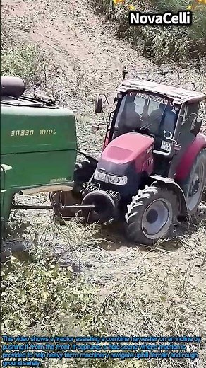 Problem Solved! Amazing Teamwork Between Tractor and Combine #worker #process #teamwork #farmers
