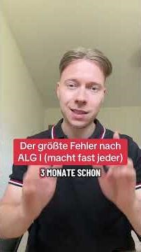 Der größte Fehler nach ALG I (macht fast jeder) #bürgergeld #jobcenter #arbeitslos