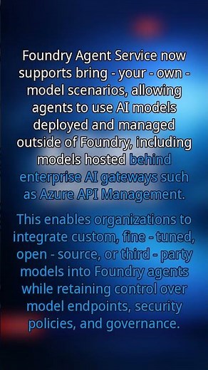 🚀 Microsoft Foundry: Bring your own AI Gateway in Foundry Agent Service #Shorts
