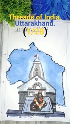 Threads of India. Shivratri drawing. Uttarakhand. Kedarnath.#viral #art #painting #Shivratri