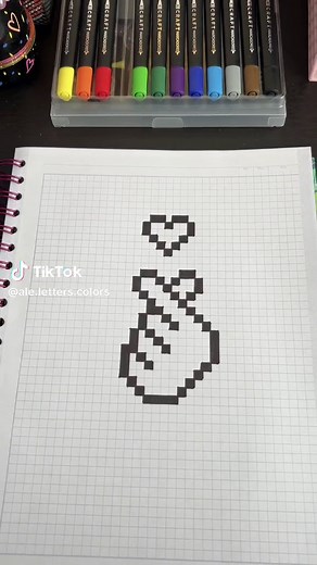 Ideas creativas de pixel art: Corazon paso a paso