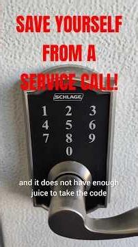 Schlage Lock Dead Battery? Open It WITHOUT Resetting It! #schlage #doorlock #homerepair