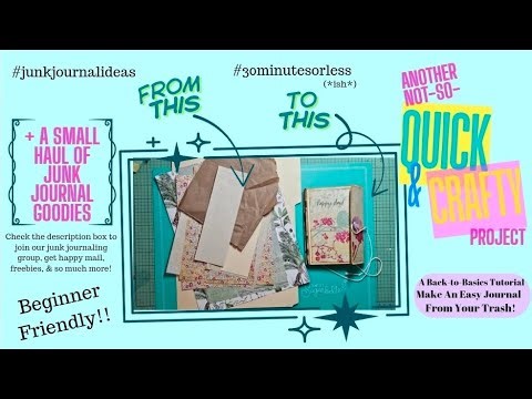 Back-to-Basics | A Beginner Friendly Junk Journal From Your Trash! #junkjournaling 