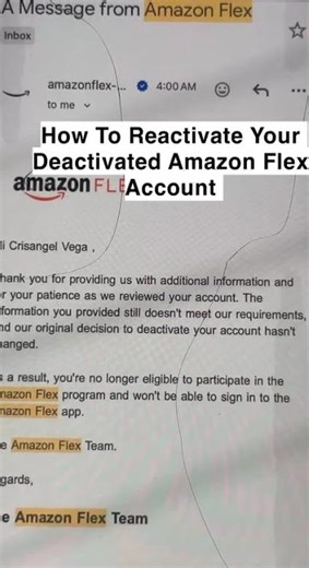how to reactivate Amazon Flex app #amazonflex #reactivate #amazondelivery #deactivate
