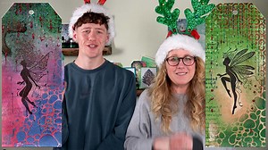 Christmas Tags using Mica Spray To learn more about the techniques and products used to make this beautiful card, head over to https://laviniastamps.com/christmas-tags-using-mica-spray/ The exclusive Lavinia Mystical Mica Sprays play a leading role in the creation of these festive tags, which feature our lovely fairies Celeste and Faith taking centre stage. Watch as Jamie and Tracey do some nifty stencil work with Gilding Polish, followed by a helping of Stickles Glitter Glue, to add the finishi