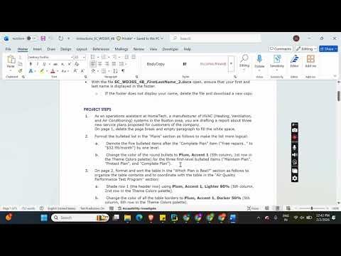 Shelly Cashman Word 365 | Module 4: SAM Project B HomeTech Maintenance Plans