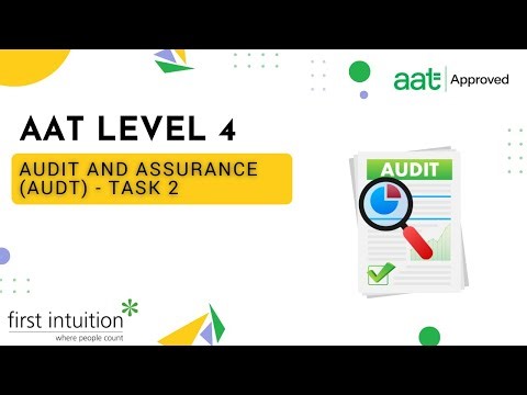 AAT Q2022 Level 4 Audit and Assurance (AUDT) - Task 2 - First Intuition