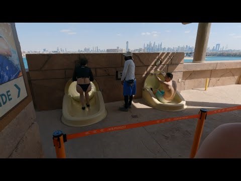 POV: CRAZIEST Waterslide at Dubai Aquaventure Waterpark | Slitherine Waterslide