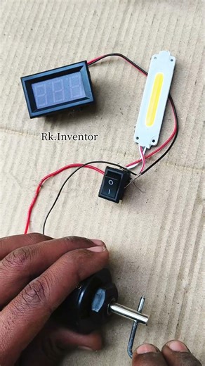 power by using free energy DC gear motor with traffic LED light and simple light #tech #diy #project