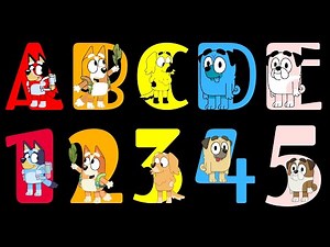 Bluey Numbers + Alphabet ABC + Bluey Phonic Song For Kids 4| Learn with Bluey | freeforlearn