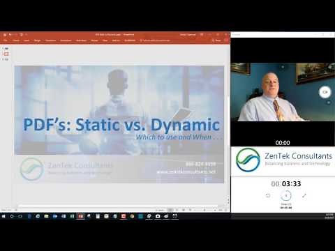 PDF Files: Static vs Dynamic - which to use and when