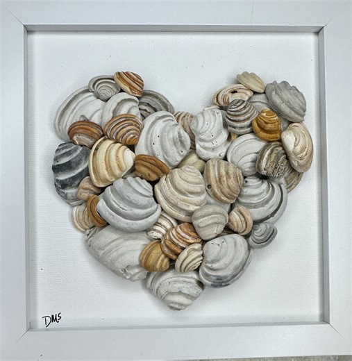 Pawleys Island Shell Heart Art - Etsy