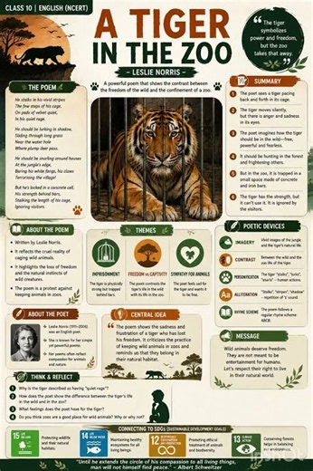 A Tiger In The Zoo [ Class 10 NCERT English]#class10 #englishpoem #wildlife#shorts#firstflight