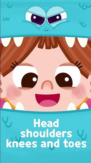 Head shoulders knees and toes slow to faster ! Monster dance song for kindergarten