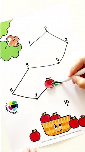 Apple Number Sequencing Printable #chanafavors