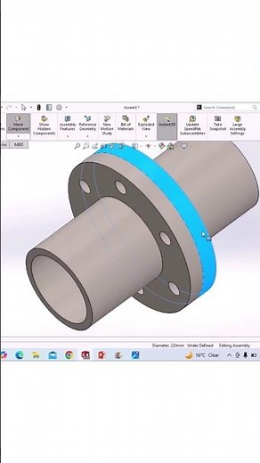 Flange coupling I Mechanical Design #solidworkstutorial #flange #couplings #solidworks