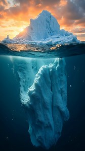 Iceberg, Underwater, Glacier. Free Stock Video