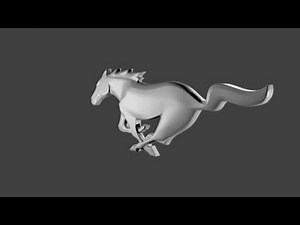 My Blender 3D model of the Mustang Logo