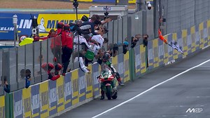 Stars truly aligned for Johann Zarco in Le Mans 💫 The Frenchman secured an emotional win in front of his home crowd in his 150th premier class start 🏆🇫🇷 #MotoGP | MotoGP