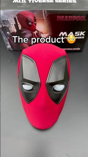 Finally a realistic Deadpool mask 🥹 ⚫️🔴 #deadpool #deadpoolmask #spiderverse #marvel #deadpool3