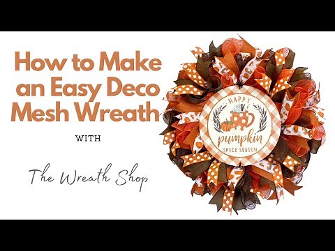 How to Make a Deco Mesh Fall Wreath with a Wreath Kit from The Wreath Shop