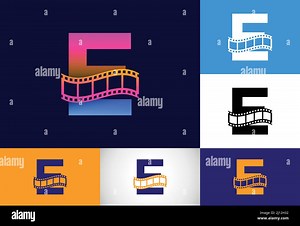 Initial monogram alphabet incorporated with film reel. Video and movie logo concept. Font emblem. Logo for the entertainment business and company id Stock Vector Image & Art - Alamy